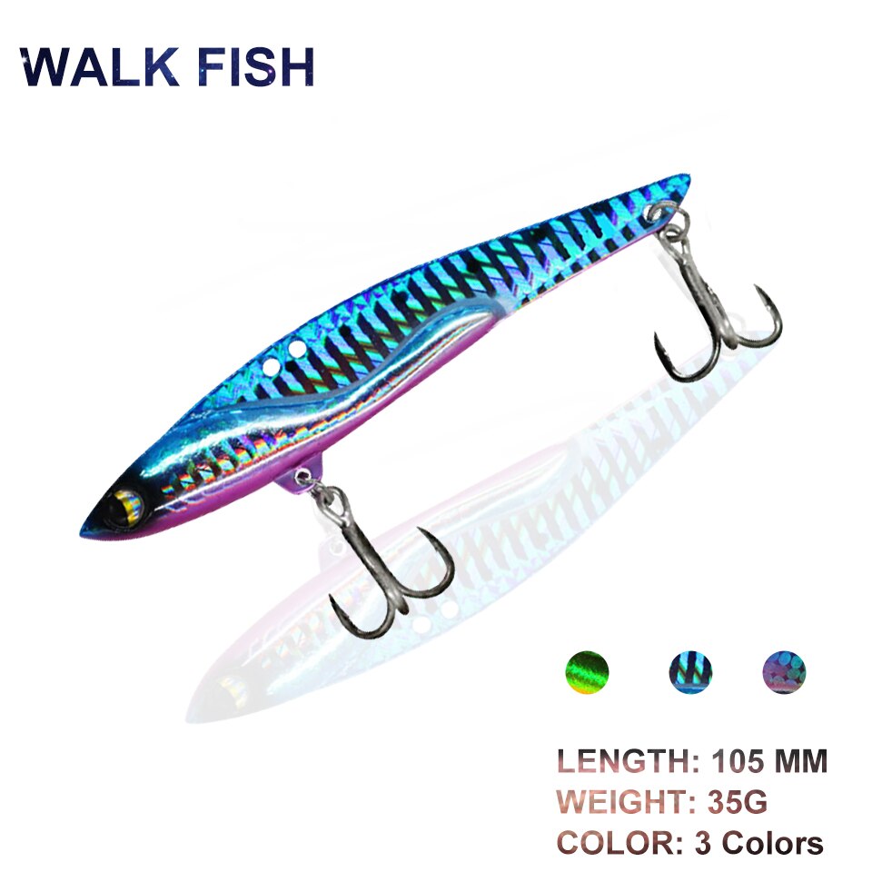 WALK FISH 1Pcs ݼ VIB  ̳  3D  Pesca..